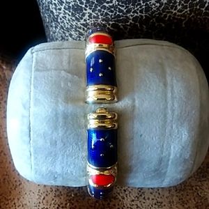 Cloisenne hunged, metal bracelet